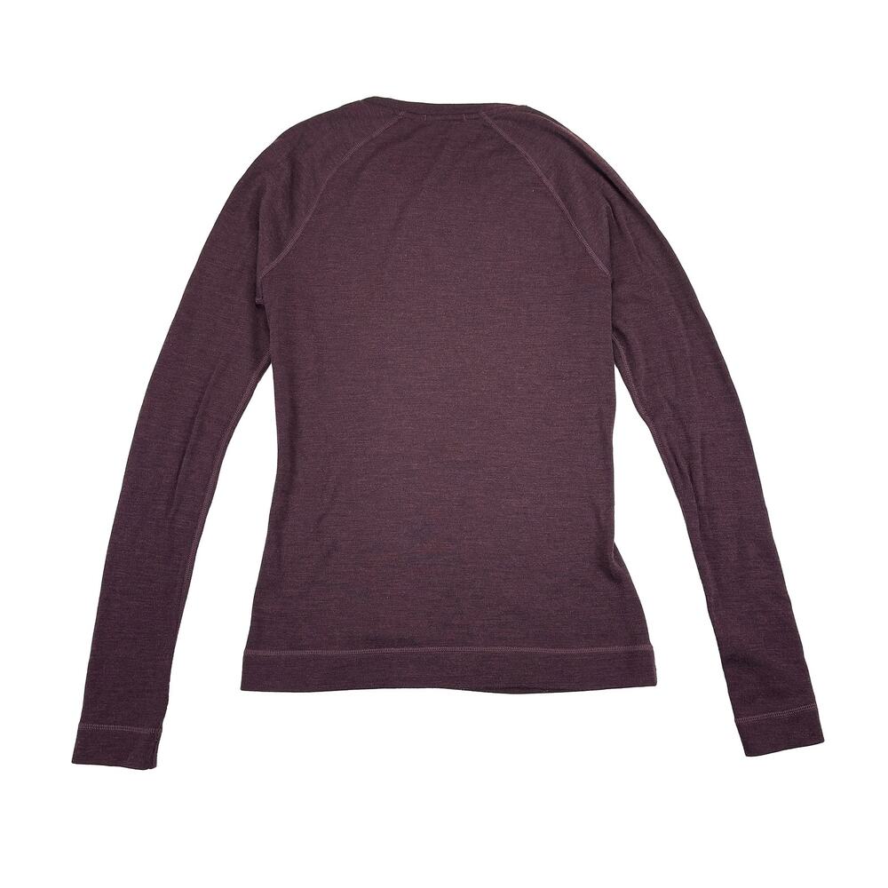 Smartwool Merino 250 Base Layer Top Women M Burgundy Wool Outdoor Hiking Thermal - Picture 4 of 7